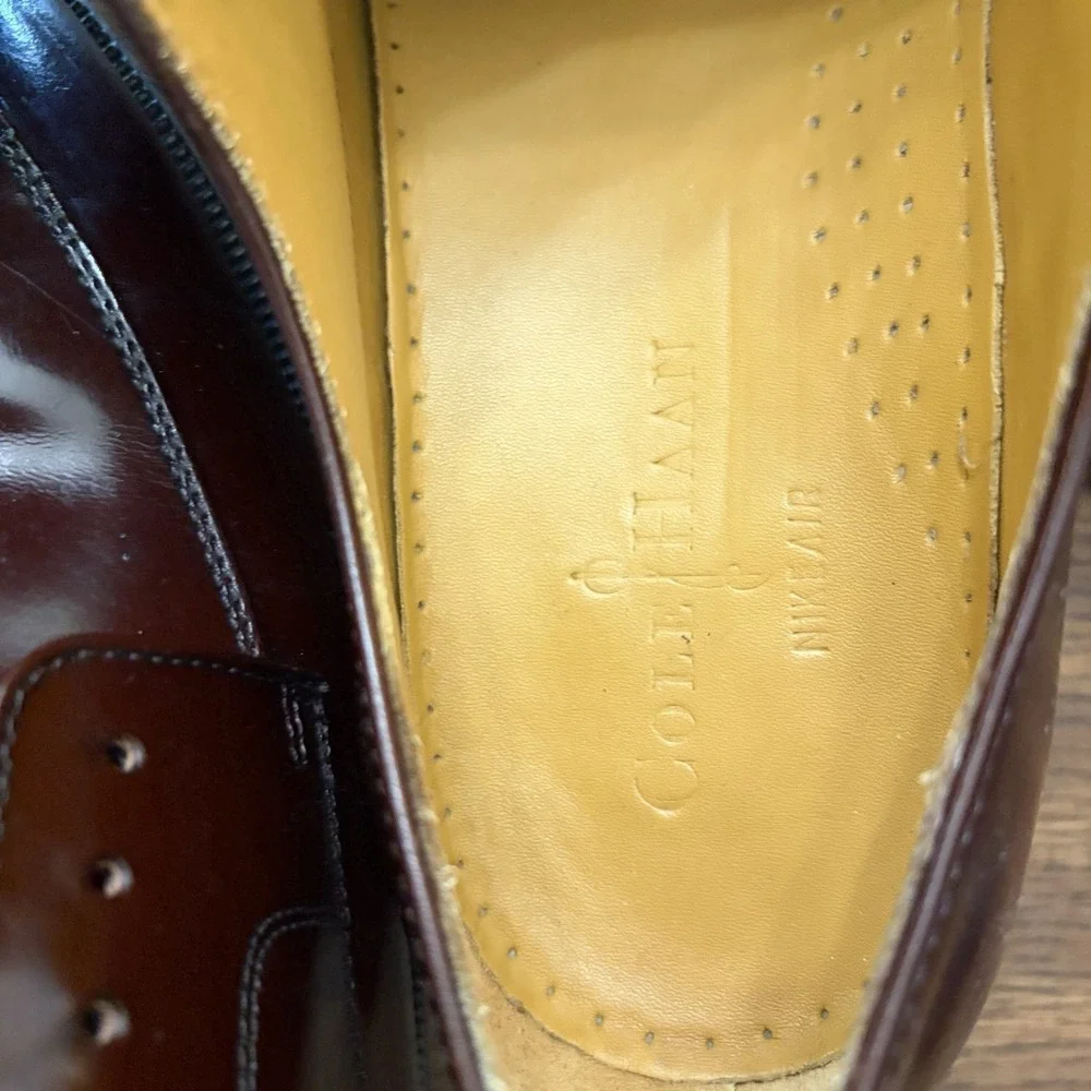 Cole Haan Men's Burgundy Cordovan Leather Split Toe Oxford Dress Shoe Size 9.5